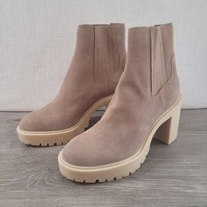 Dolce Vita Tan Suede Ankle Boots 7.5